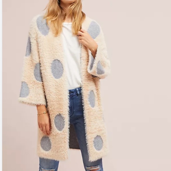 Anthropologie Sweaters - Moth Anthropologie Womens polka dot long cardigan M/L